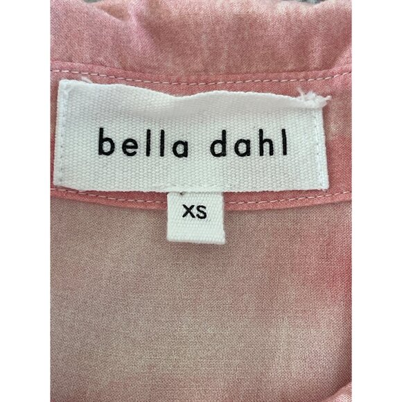 Bella Dahl Satin Side Slit Button Down Shirt Horizon Sunset Print Size XS $150 - Picture 11 of 14